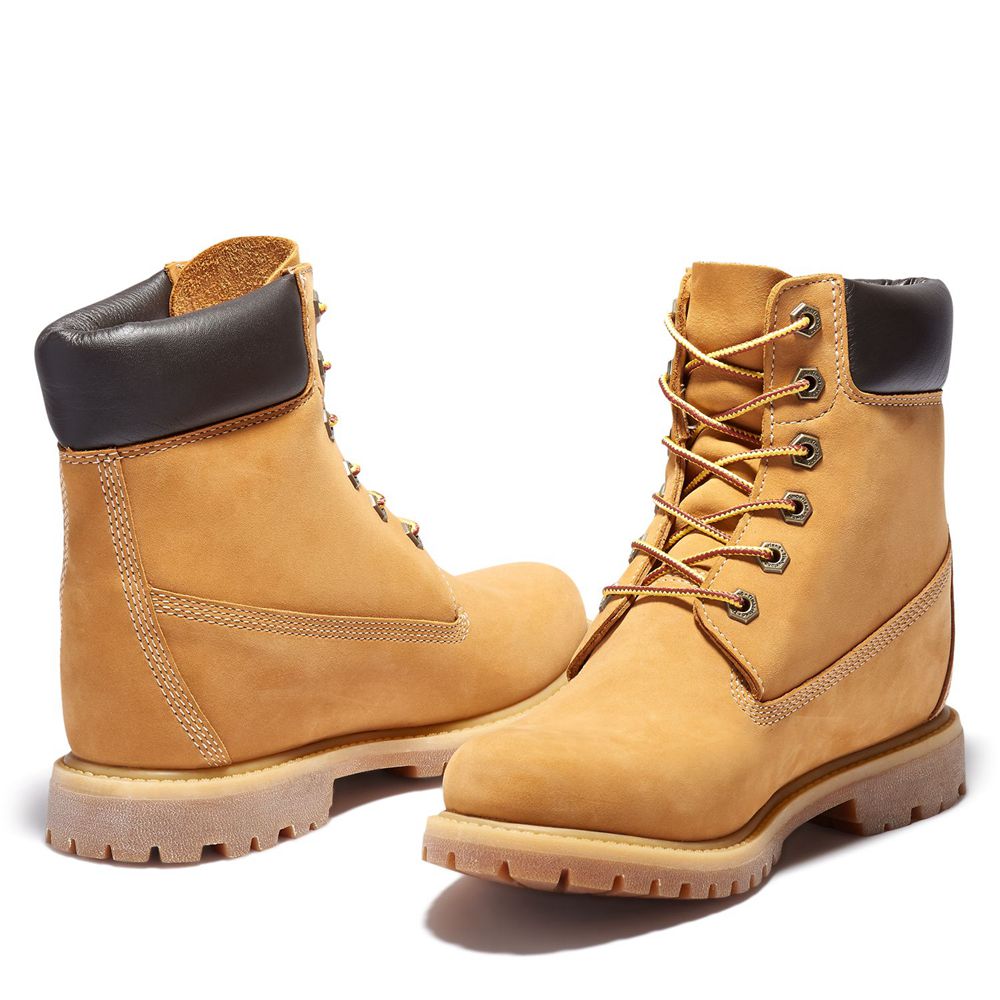 Timberland 6-Inch Μποτακια Γυναικεια Καφε - Premium Waterproof Internal Wedge - Greece 9265713-CI